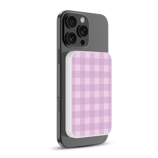 MyBat Design Lab 5000mAh Magnetic Wireless Power Bank - White - Purple Plaid - MPBBAT132-WH-483-2.jpg