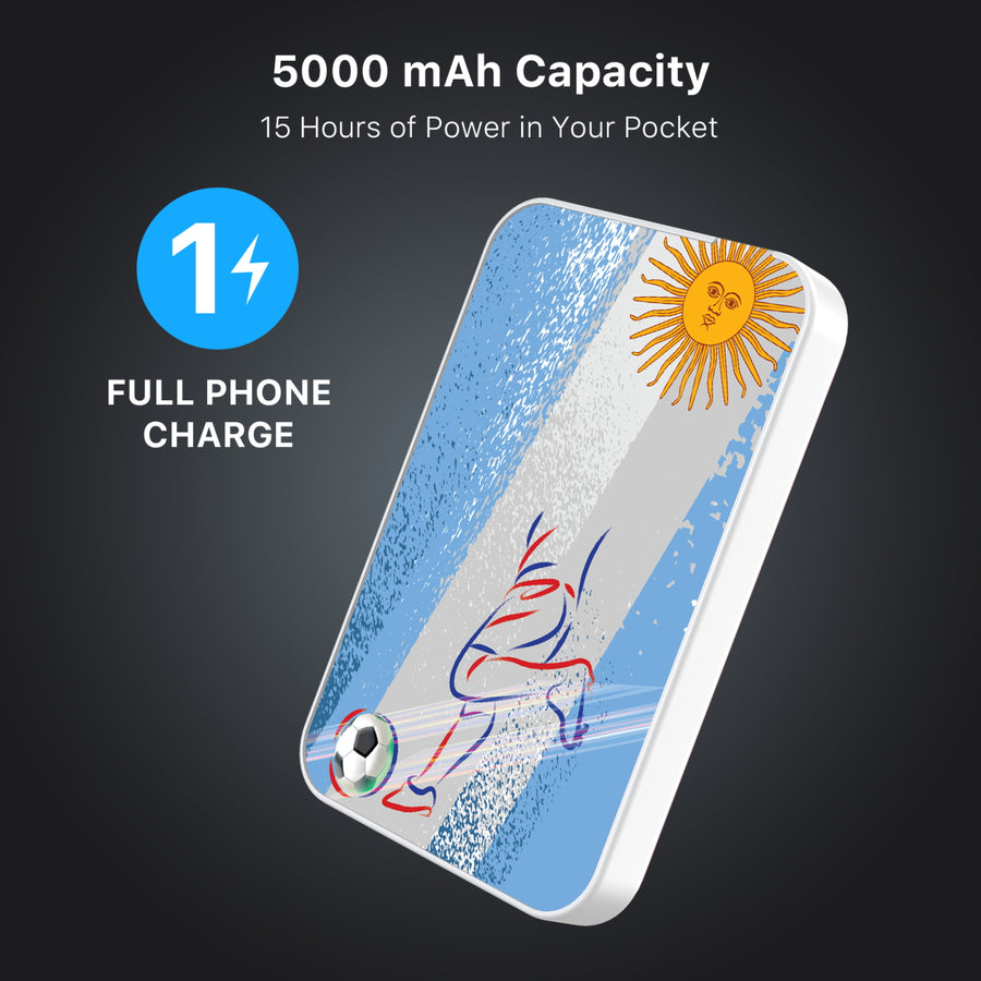 MyBat Design Lab 5000mAh Magnetic Wireless Power Bank - White – Argentina Soccer - MPBBAT132-WH-508-8.jpg