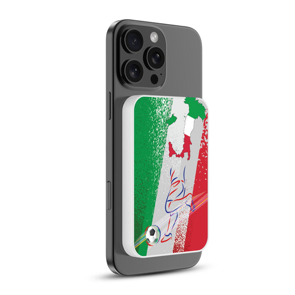 MyBat Design Lab 5000mAh Magnetic Wireless Power Bank - White – Italy Soccer - MPBBAT132-WH-513-2.jpg