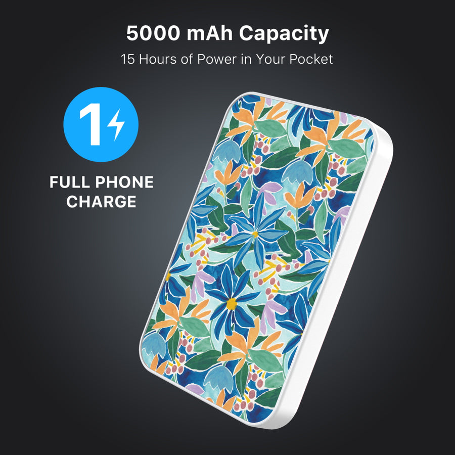 MyBat Design Lab 5000mAh Magnetic Wireless Power Bank - White – Exotic Bloom - MPBBAT132-WH-529-7.JPG