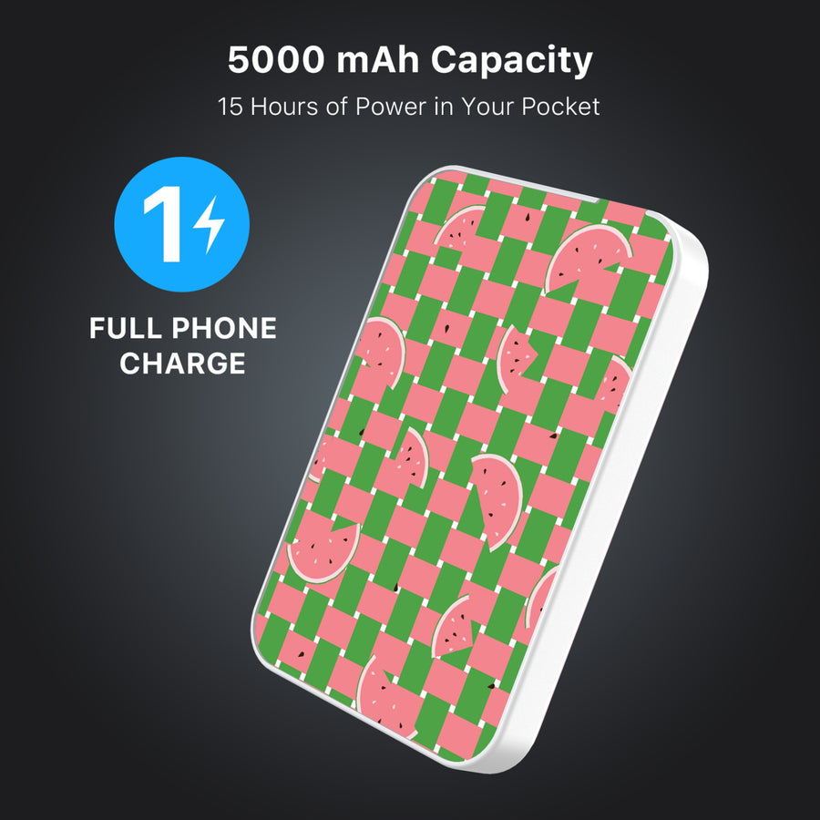 MyBat Design Lab 5000mAh Magnetic Wireless Power Bank - White – Watermelon Patch - MPBBAT132-WH-533-7.JPG
