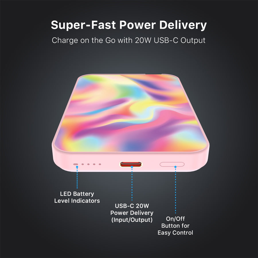 MyBat Design Lab 5000mAh Magnetic Wireless Power Bank - Pink - Iridescent - MPBBAT133-PK-101-7.jpg