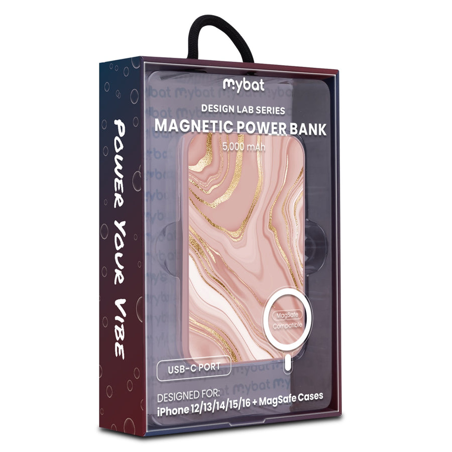 MyBat Design Lab 5000mAh Magnetic Wireless Power Bank - Pink - Pink Marble - MPBBAT133-PK-107-9.jpg