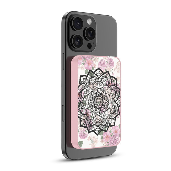 MyBat Design Lab 5000mAh Magnetic Wireless Power Bank - Pink - Mandala - MPBBAT133-PK-113-2.jpg