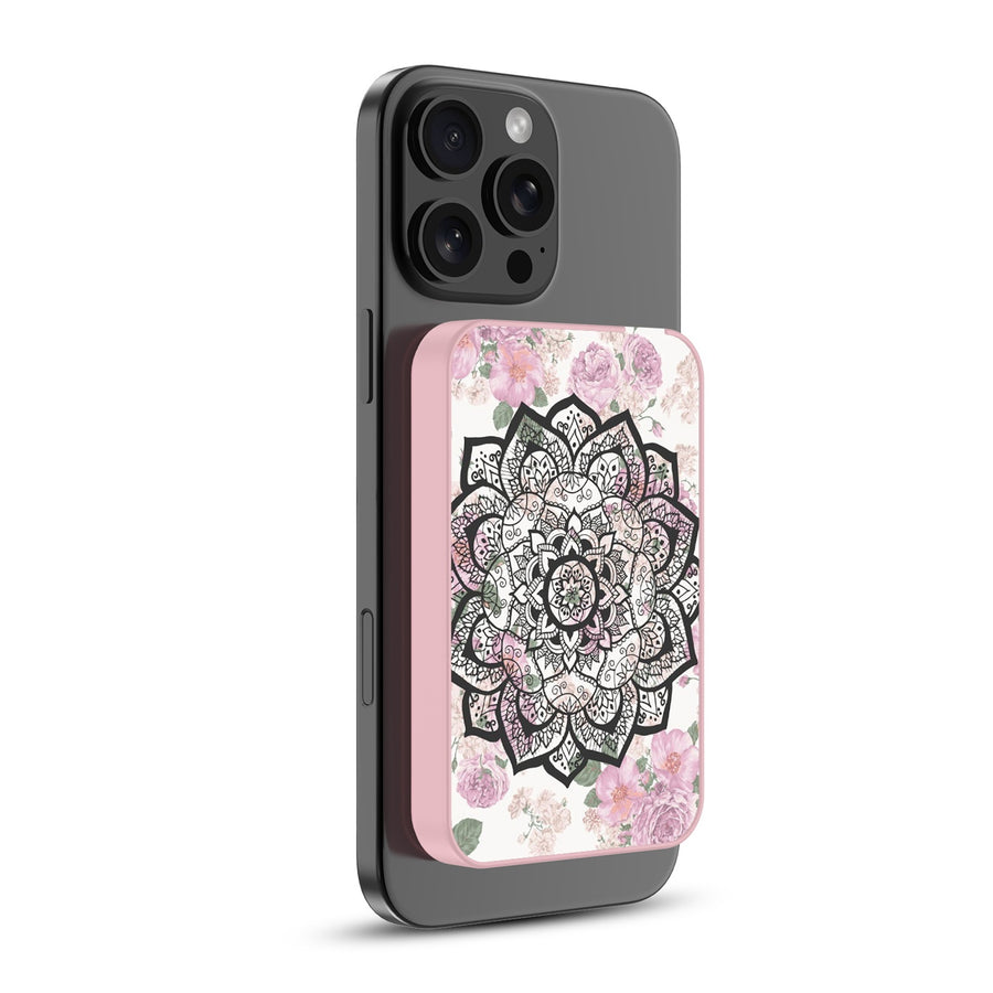 MyBat Design Lab 5000mAh Magnetic Wireless Power Bank - Pink - Mandala - MPBBAT133-PK-113-2.jpg
