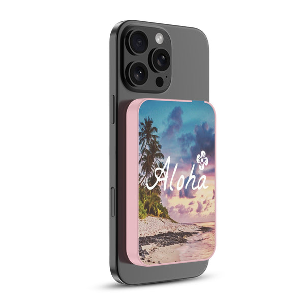 MyBat Design Lab 5000mAh Magnetic Wireless Power Bank - Pink - Aloha - MPBBAT133-PK-133-2.jpg