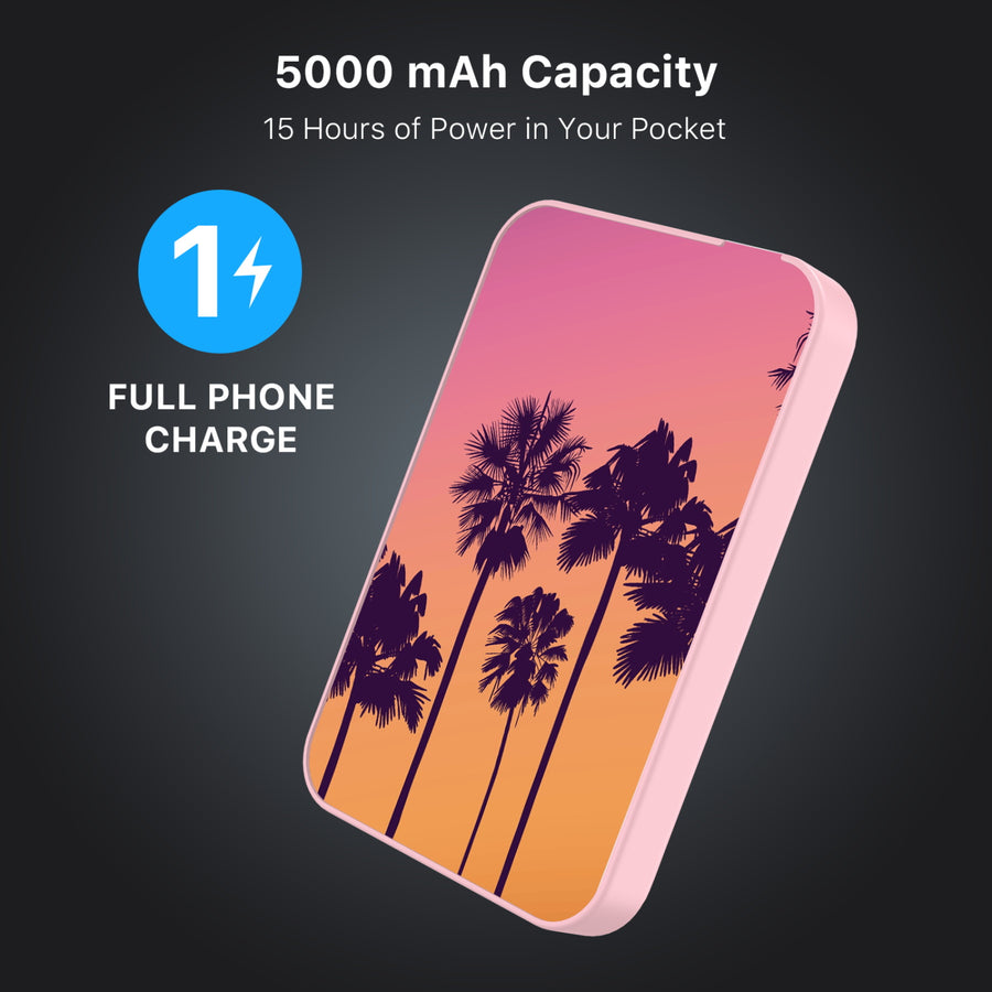 MyBat Design Lab 5000mAh Magnetic Wireless Power Bank - Pink - Palm Tree Sunset - MPBBAT133-PK-136-8.jpg