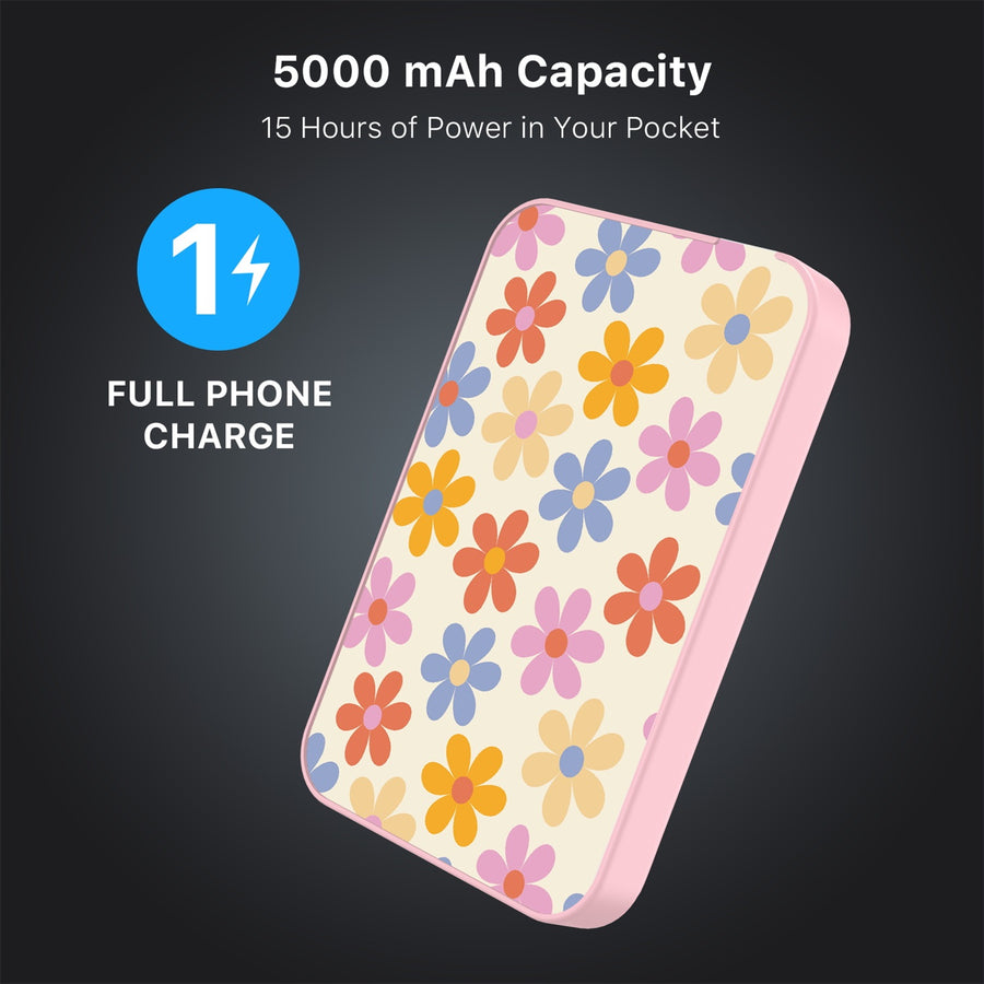 MyBat Design Lab 5000mAh Magnetic Wireless Power Bank - Pink - Retro Daisies - MPBBAT133-PK-137-8.jpg