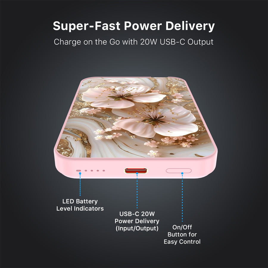 MyBat Design Lab 5000mAh Magnetic Wireless Power Bank - Pink - Golden Petal Glow - MPBBAT133-PK-186-7.jpg