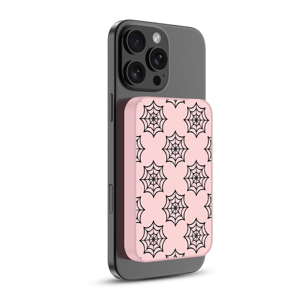 MyBat Design Lab 5000mAh Magnetic Wireless Power Bank - Pink - Pink Spider Web - MPBBAT133-PK-227-2.jpg