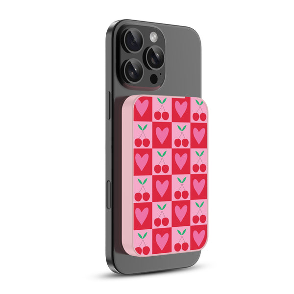 MyBat Design Lab 5000mAh Magnetic Wireless Power Bank - Pink - Cherry Hearts - MPBBAT133-PK-334-2.jpg