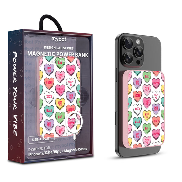 MyBat Design Lab 5000mAh Magnetic Wireless Power Bank - Pink - Sweet Hearts - MPBBAT133-PK-337-1.jpg