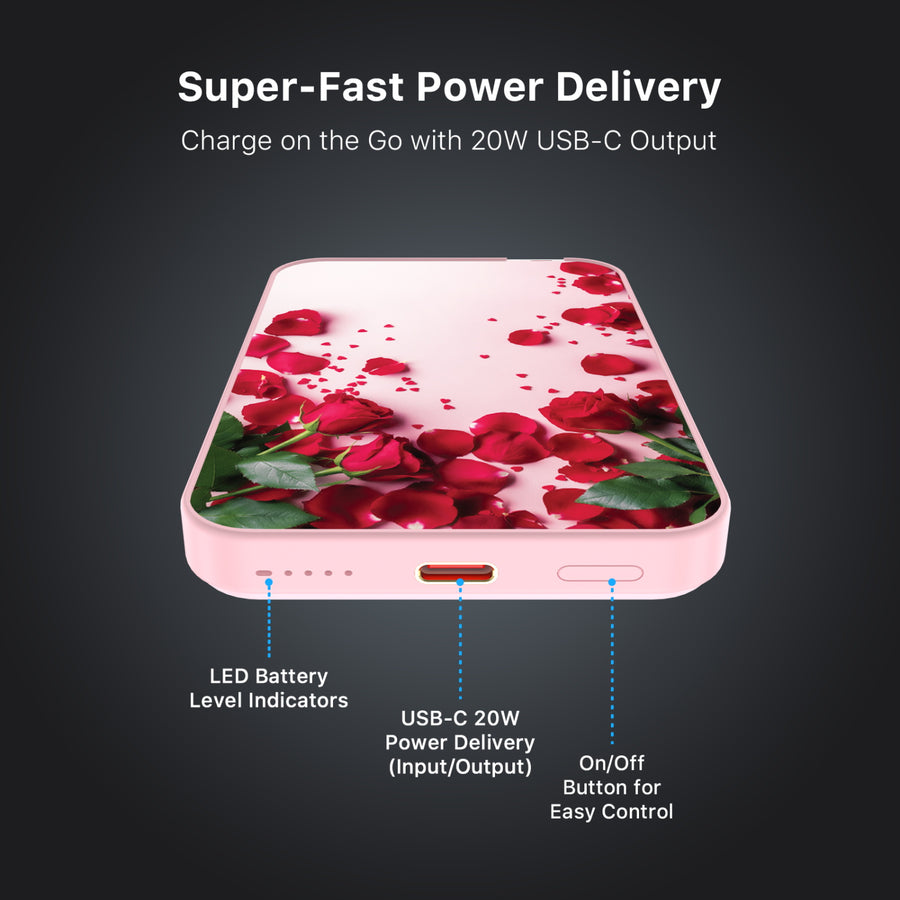 MyBat Design Lab 5000mAh Magnetic Wireless Power Bank - Pink - Rose Petals - MPBBAT133-PK-342-7.jpg