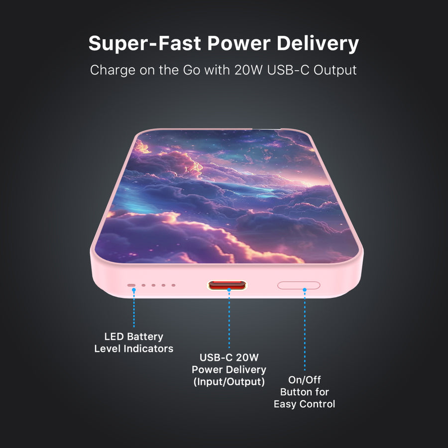MyBat Design Lab 5000mAh Magnetic Wireless Power Bank - Pink - Galaxy Clouds - MPBBAT133-PK-345-7.jpg