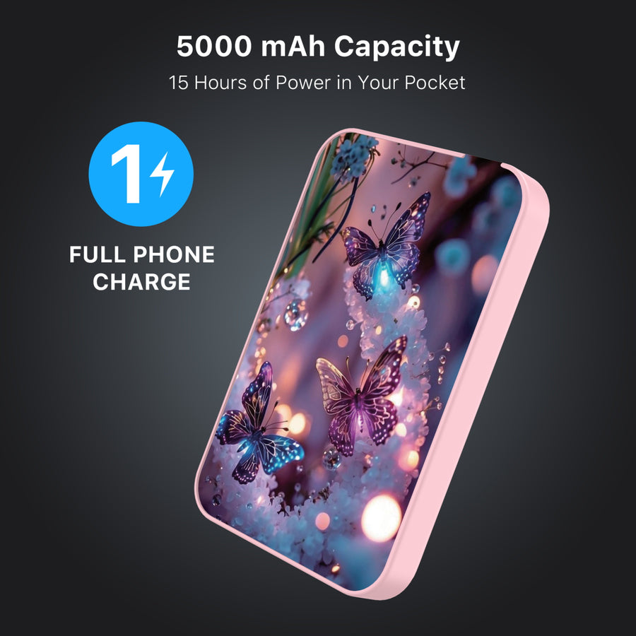 MyBat Design Lab 5000mAh Magnetic Wireless Power Bank - Pink - Magical Butterflies - MPBBAT133-PK-349-8.jpg
