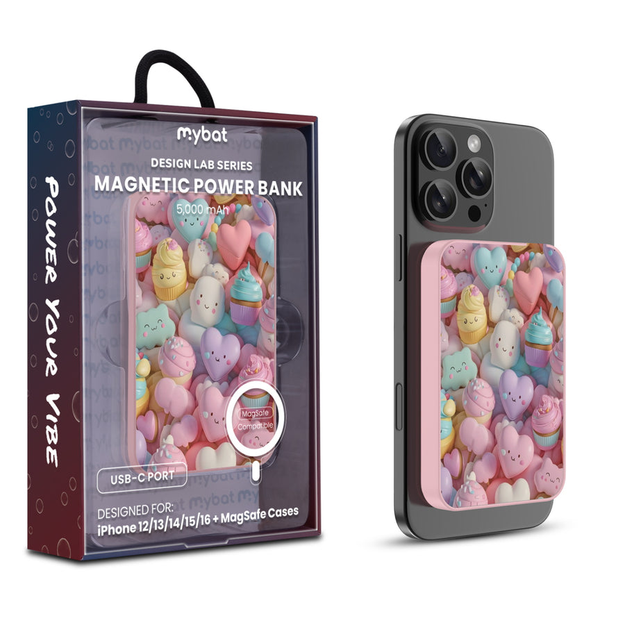 MyBat Design Lab 5000mAh Magnetic Wireless Power Bank - Pink - Candy Love - MPBBAT133-PK-354-1.jpg