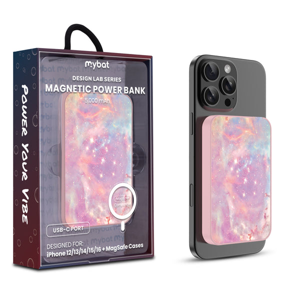 MyBat Design Lab 5000mAh Magnetic Wireless Power Bank - Pink - Pink Galaxies - MPBBAT133-PK-368-1.jpg