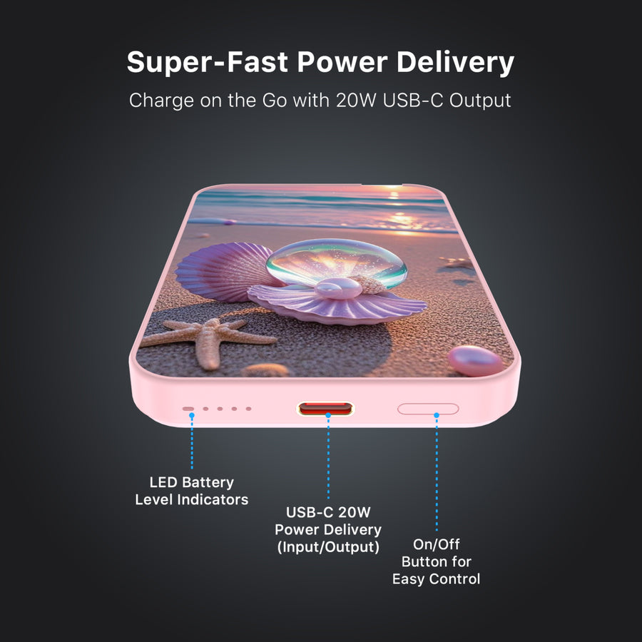 MyBat Design Lab 5000mAh Magnetic Wireless Power Bank - Pink - Seashell Beach - MPBBAT133-PK-374-7.jpg