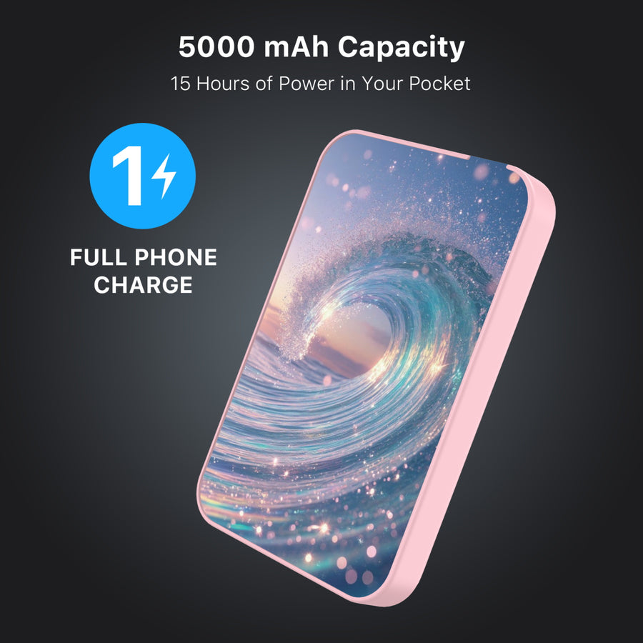 MyBat Design Lab 5000mAh Magnetic Wireless Power Bank - Pink - Dreamy Waves - MPBBAT133-PK-379-8.jpg