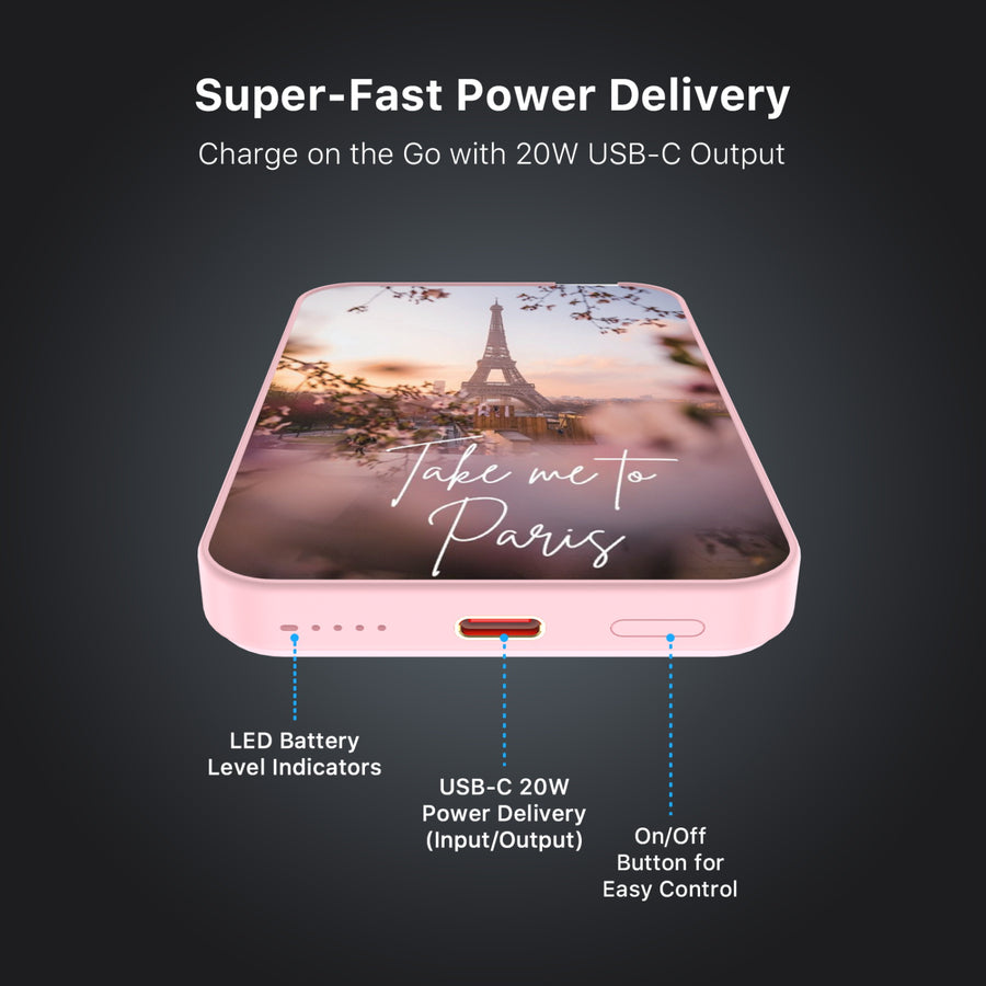MyBat Design Lab 5000mAh Magnetic Wireless Power Bank - Pink - Take Me to Paris - MPBBAT133-PK-390-7.jpg