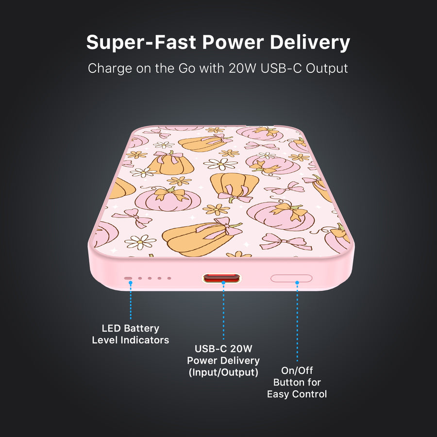 MyBat Design Lab 5000mAh Magnetic Wireless Power Bank - Pink - Bow - Tied Patch - MPBBAT133-PK-428-7.jpg