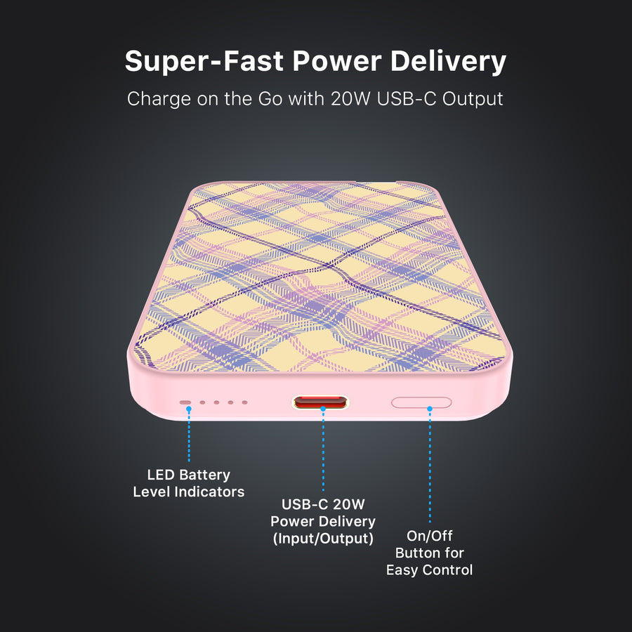 MyBat Design Lab 5000mAh Magnetic Wireless Power Bank - Pink - Wavy Plaid - MPBBAT133-PK-442-7.jpg