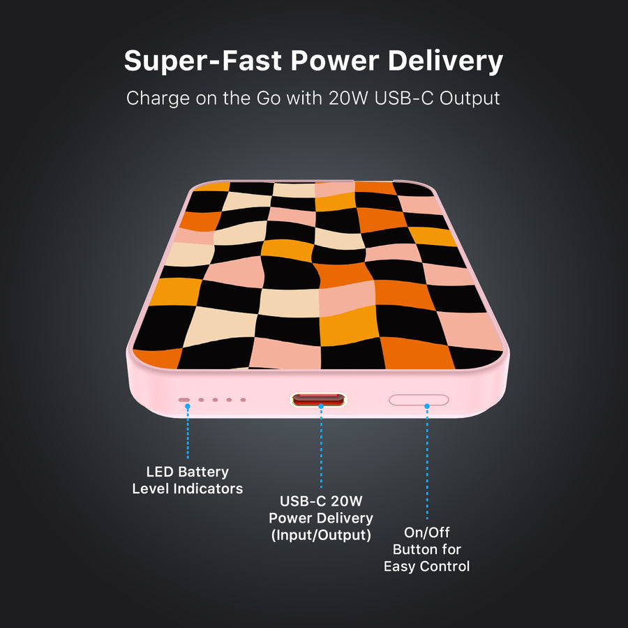 MyBat Design Lab 5000mAh Magnetic Wireless Power Bank - Pink - Groovy Check - MPBBAT133-PK-448-7.jpg
