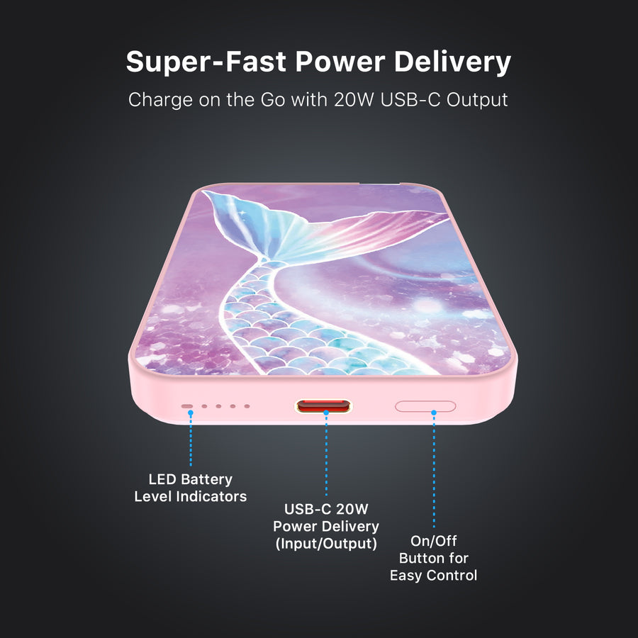 MyBat Design Lab 5000mAh Magnetic Wireless Power Bank - Pink - Mermaid Tail - MPBBAT133-PK-456-7.jpg