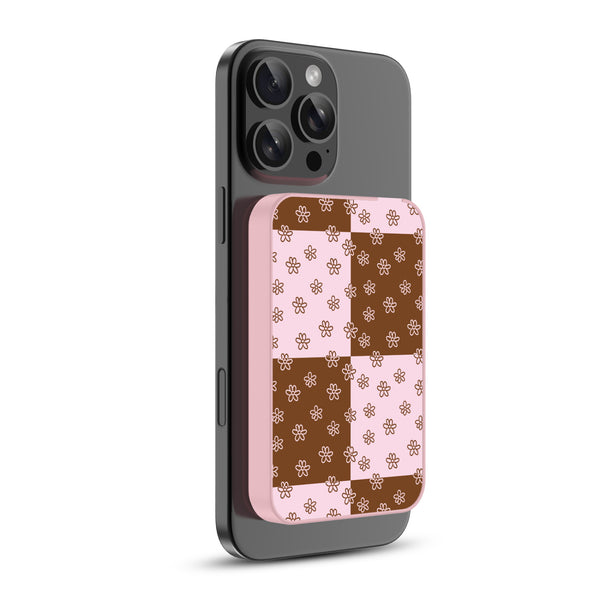 MyBat Design Lab 5000mAh Magnetic Wireless Power Bank - Pink - Flower Patches - MPBBAT133-PK-484-2.jpg