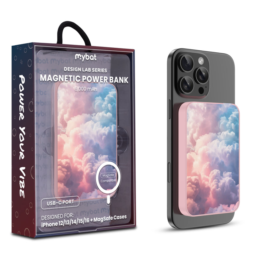 MyBat Design Lab 5000mAh Magnetic Wireless Power Bank - Pink - Cloudscape - MPBBAT133-PK-490-1.jpg