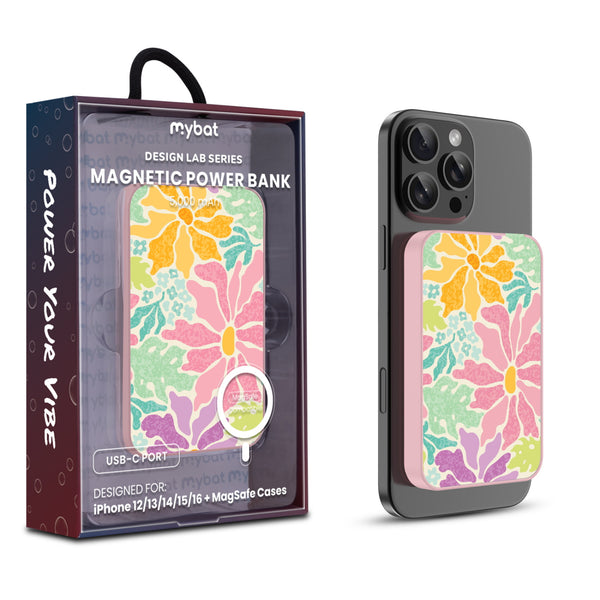 MyBat Design Lab 5000mAh Magnetic Wireless Power Bank - Pink – Tropical Paradise - MPBBAT133-PK-530.JPG