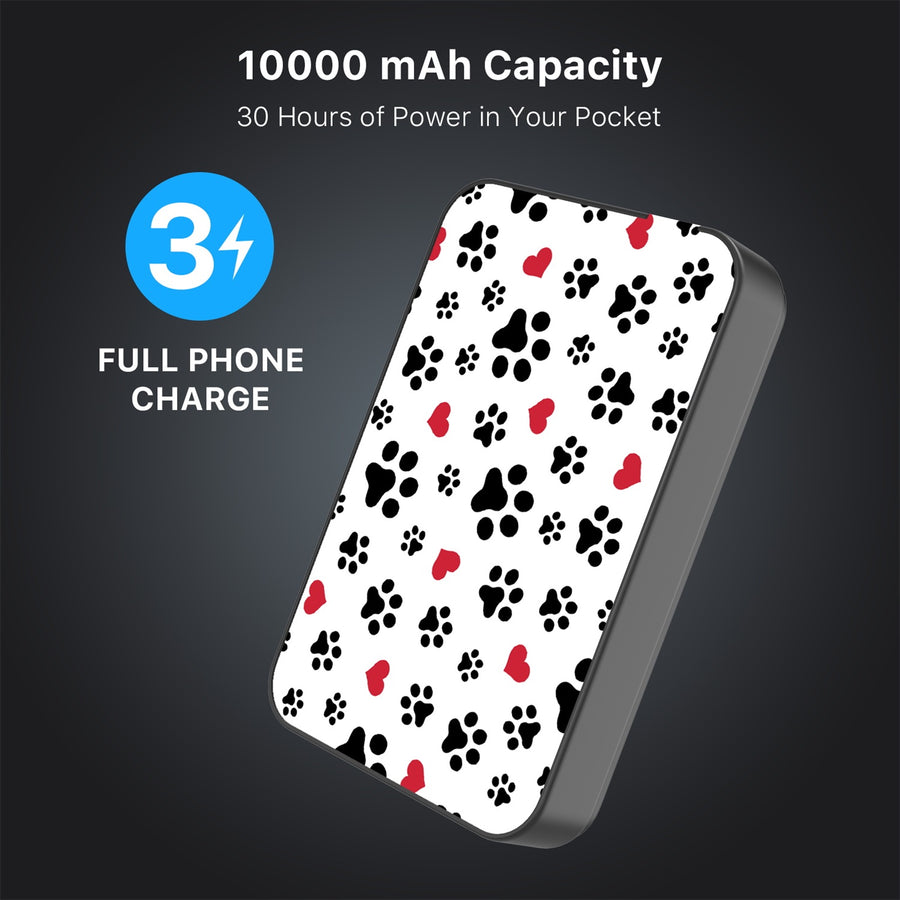 MyBat Design Lab 10000mAh Magnetic Wireless Power Bank - Black - Paw Prints and Hearts - MPBBAT141-BK-001-8.jpg