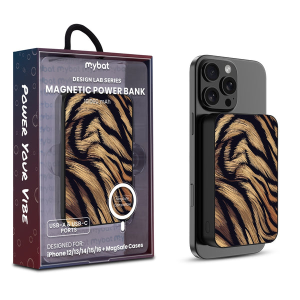 MyBat Design Lab 10000mAh Magnetic Wireless Power Bank - Black - Tiger Fur - MPBBAT141-BK-006-1.jpg