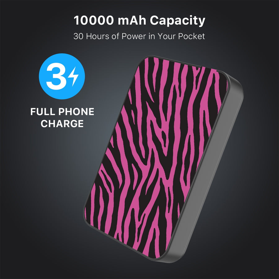 MyBat Design Lab 10000mAh Magnetic Wireless Power Bank - Black - Pink Zebra Print - MPBBAT141-BK-010-8.jpg