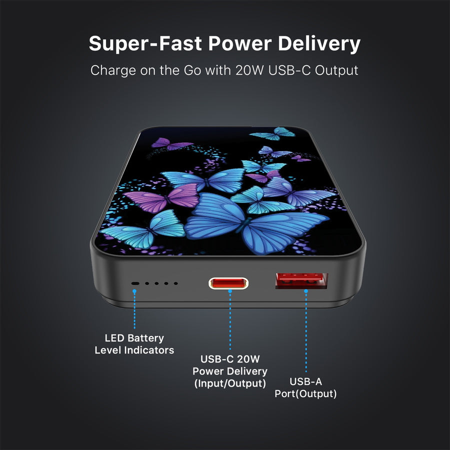 MyBat Design Lab 10000mAh Magnetic Wireless Power Bank - Black - Butterfly Night - MPBBAT141-BK-021-7.jpg