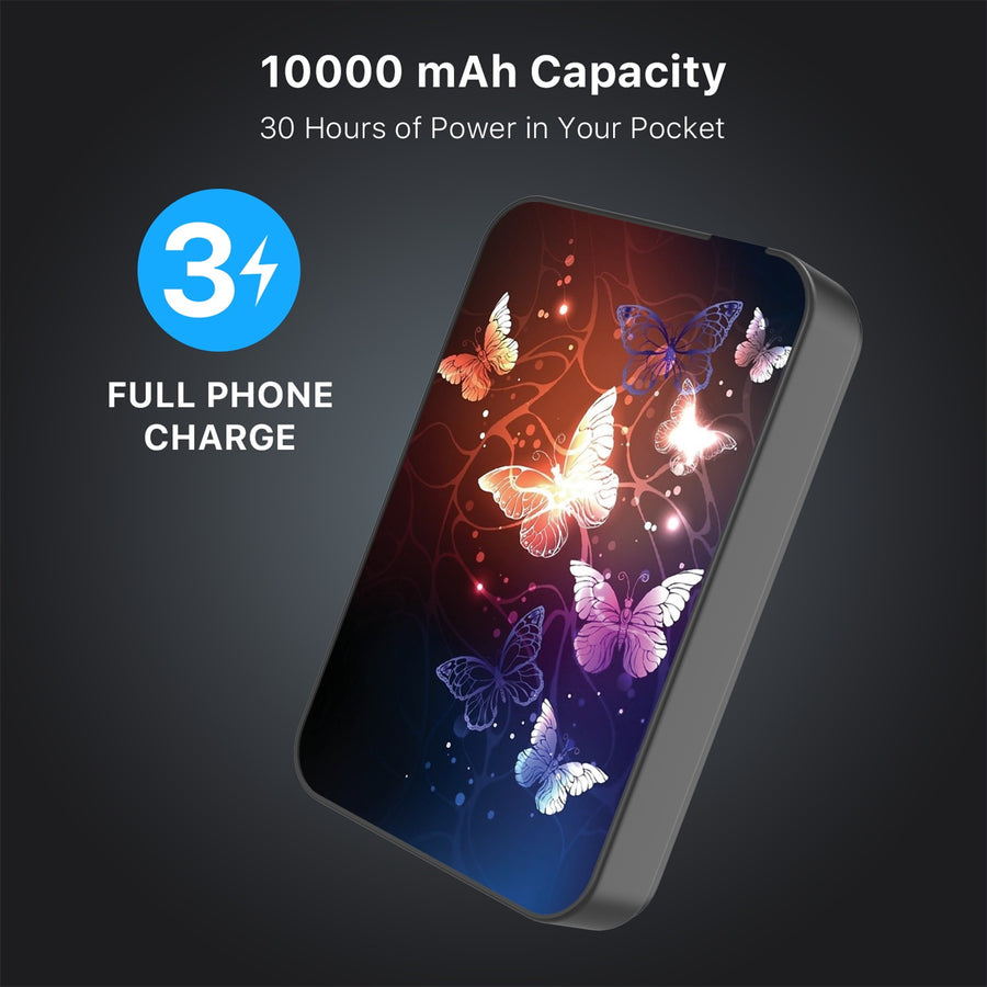 MyBat Design Lab 10000mAh Magnetic Wireless Power Bank - Black - Neon Butterflies - MPBBAT141-BK-022-8.jpg