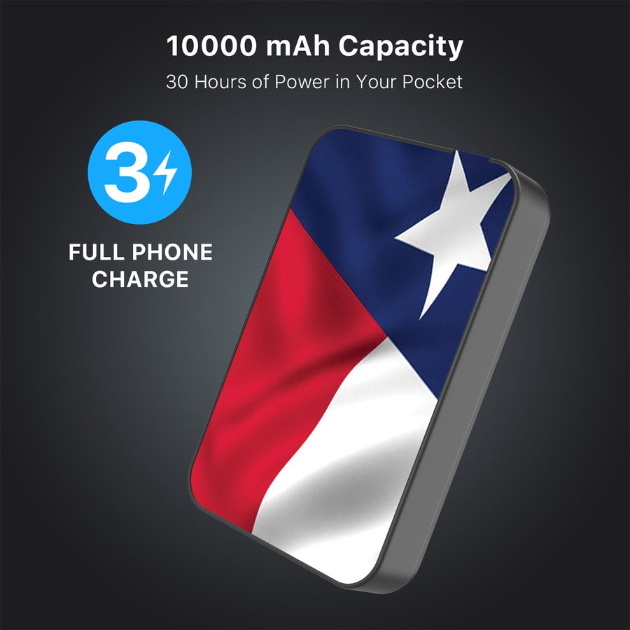 MyBat Design Lab 10000mAh Magnetic Wireless Power Bank - Black - Texas State Flag - MPBBAT141-BK-026-8.jpg