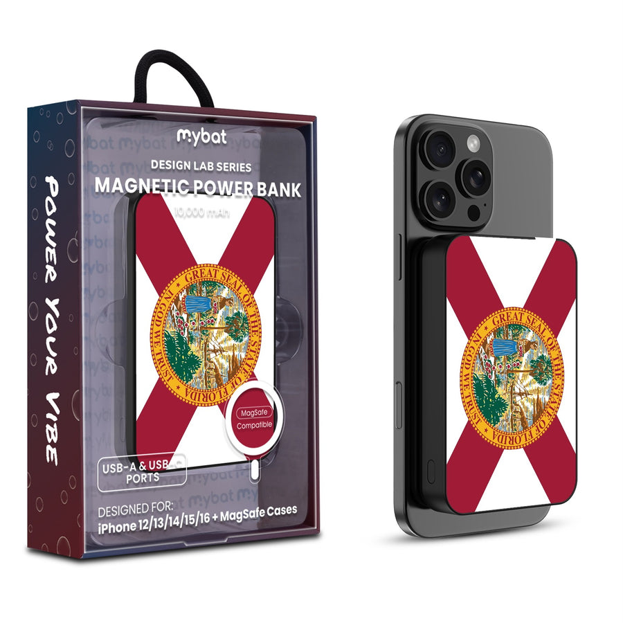 MyBat Design Lab 10000mAh Magnetic Wireless Power Bank - Black - Florida State Flag - MPBBAT141-BK-028-1.jpg