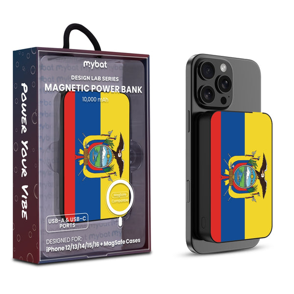 MyBat Design Lab 10000mAh Magnetic Wireless Power Bank - Black - Ecuadorean Flag - MPBBAT141-BK-030-1.jpg