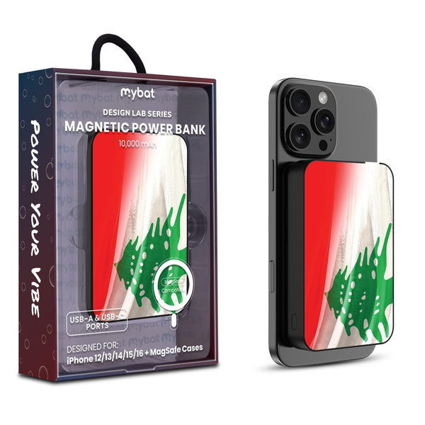 MyBat Design Lab 10000mAh Magnetic Wireless Power Bank - Black - Lebanese Flag - MPBBAT141-BK-033-1.jpg