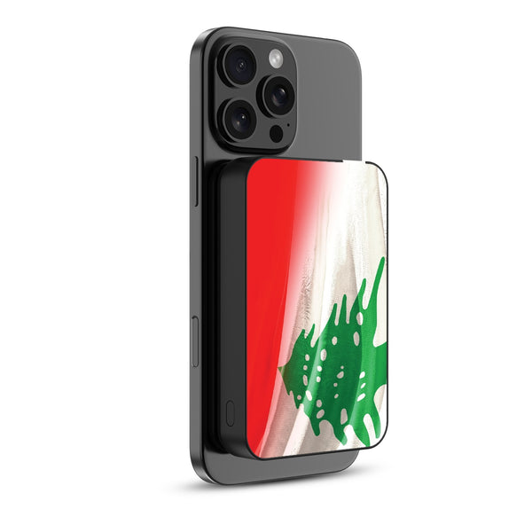 MyBat Design Lab 10000mAh Magnetic Wireless Power Bank - Black - Lebanese Flag - MPBBAT141-BK-033-2.jpg