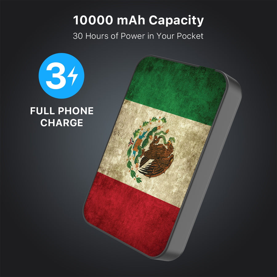 MyBat Design Lab 10000mAh Magnetic Wireless Power Bank - Black - Mexican Flag - MPBBAT141-BK-046-8.jpg