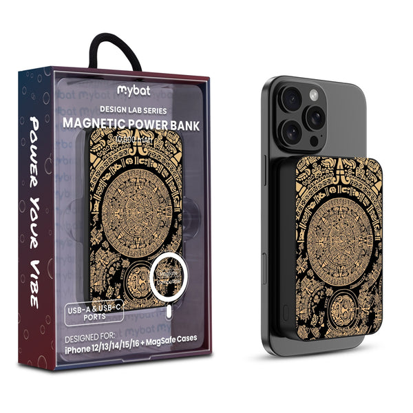 MyBat Design Lab 10000mAh Magnetic Wireless Power Bank - Black - Mayan Calendar - MPBBAT141-BK-052-1.jpg