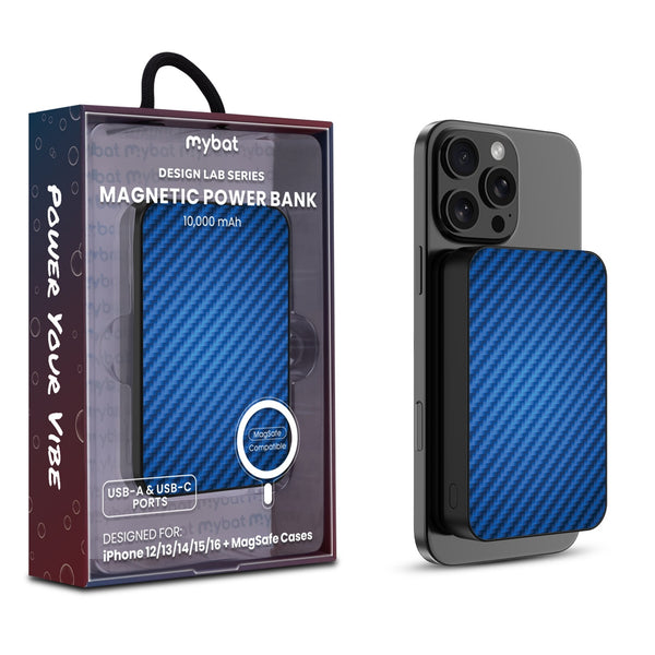MyBat Design Lab 10000mAh Magnetic Wireless Power Bank - Black - Blue Carbon Fiber - MPBBAT141-BK-084-1.jpg