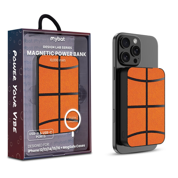 MyBat Design Lab 10000mAh Magnetic Wireless Power Bank - Black - Basketball - MPBBAT141-BK-087-1.jpg
