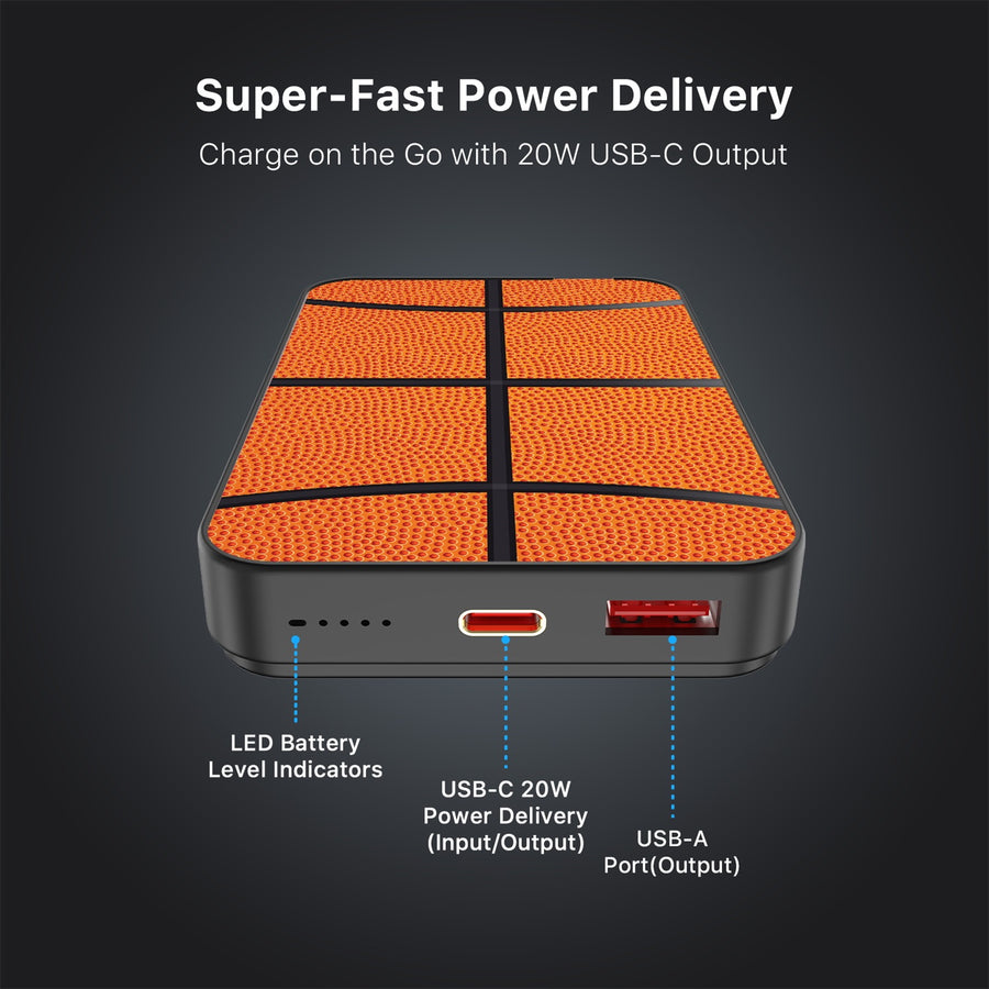 MyBat Design Lab 10000mAh Magnetic Wireless Power Bank - Black - Basketball - MPBBAT141-BK-087-7.jpg