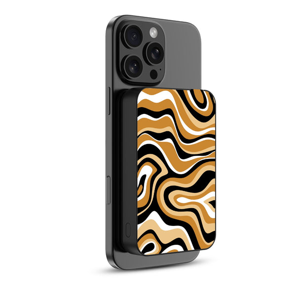 MyBat Design Lab 10000mAh Magnetic Wireless Power Bank - Black - Groovy Golden Swirls - MPBBAT141-BK-093-2.jpg