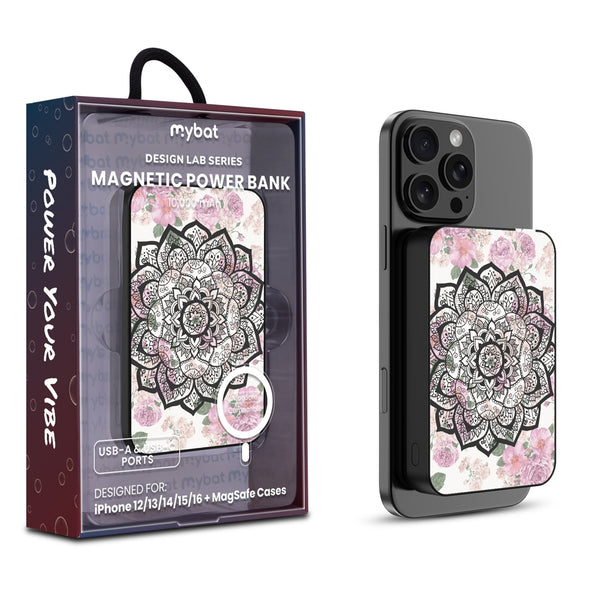 MyBat Design Lab 10000mAh Magnetic Wireless Power Bank - Black - Mandala - MPBBAT141-BK-113-1.jpg