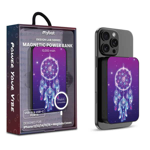 MyBat Design Lab 10000mAh Magnetic Wireless Power Bank - Black - Neon Dreamcatcher - MPBBAT141-BK-114-1.jpg