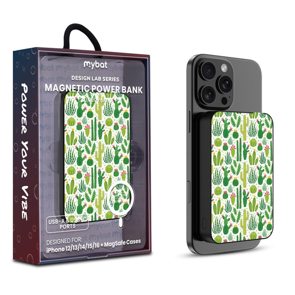 MyBat Design Lab 10000mAh Magnetic Wireless Power Bank - Black - Succulents - MPBBAT141-BK-123-1.jpg